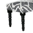 thumbnail image 6 of LR Home Shag Diamond Upholstered Indoor Accent Bench, Black/White, 6 of 9