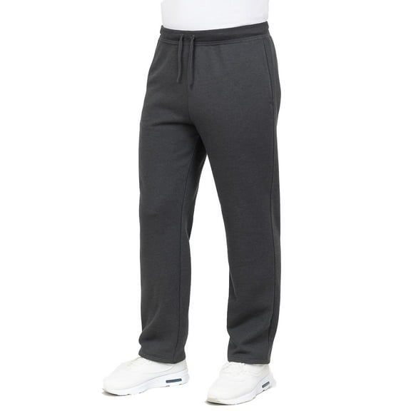 Mens Regular Fit Open Bottom Fleece Jogger Sweatpants (S-3XL)
