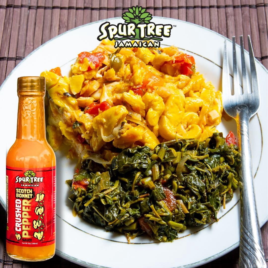 Spur Tree Jamaican Scotch .. Bonnet Pepper Sauce â€“ .. Scotch Bonnet Hot Sauce .. for an Authentic Jamaican .. Experience â€“ Scotch Bonnet .. Peppers to Spice Up .. Your Dish (5 Oz, .. 3 Pack)