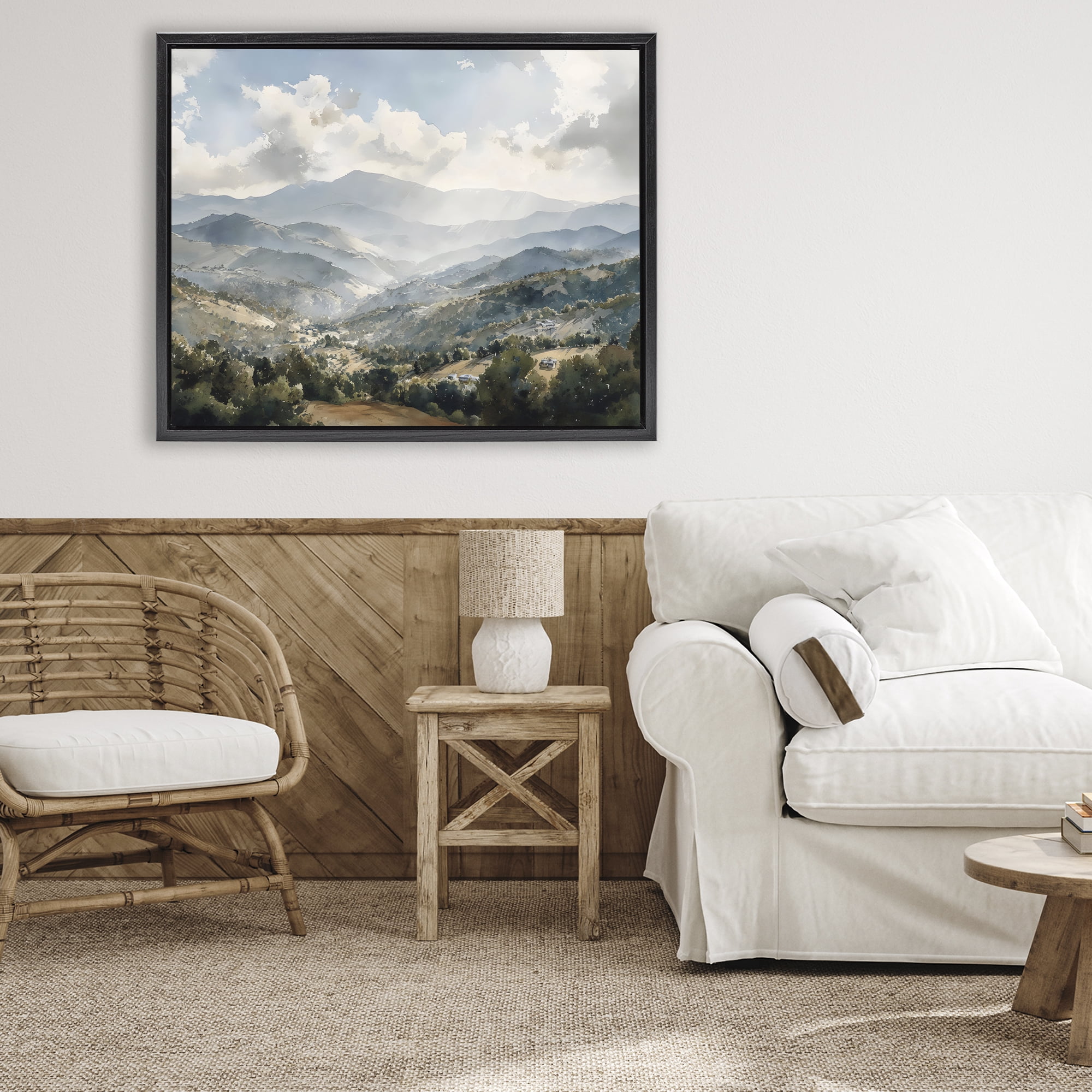 Stupell Industries Everything Under The Sun Black Framed Floater Canvas Wall Art, design by Franklyn Gregory