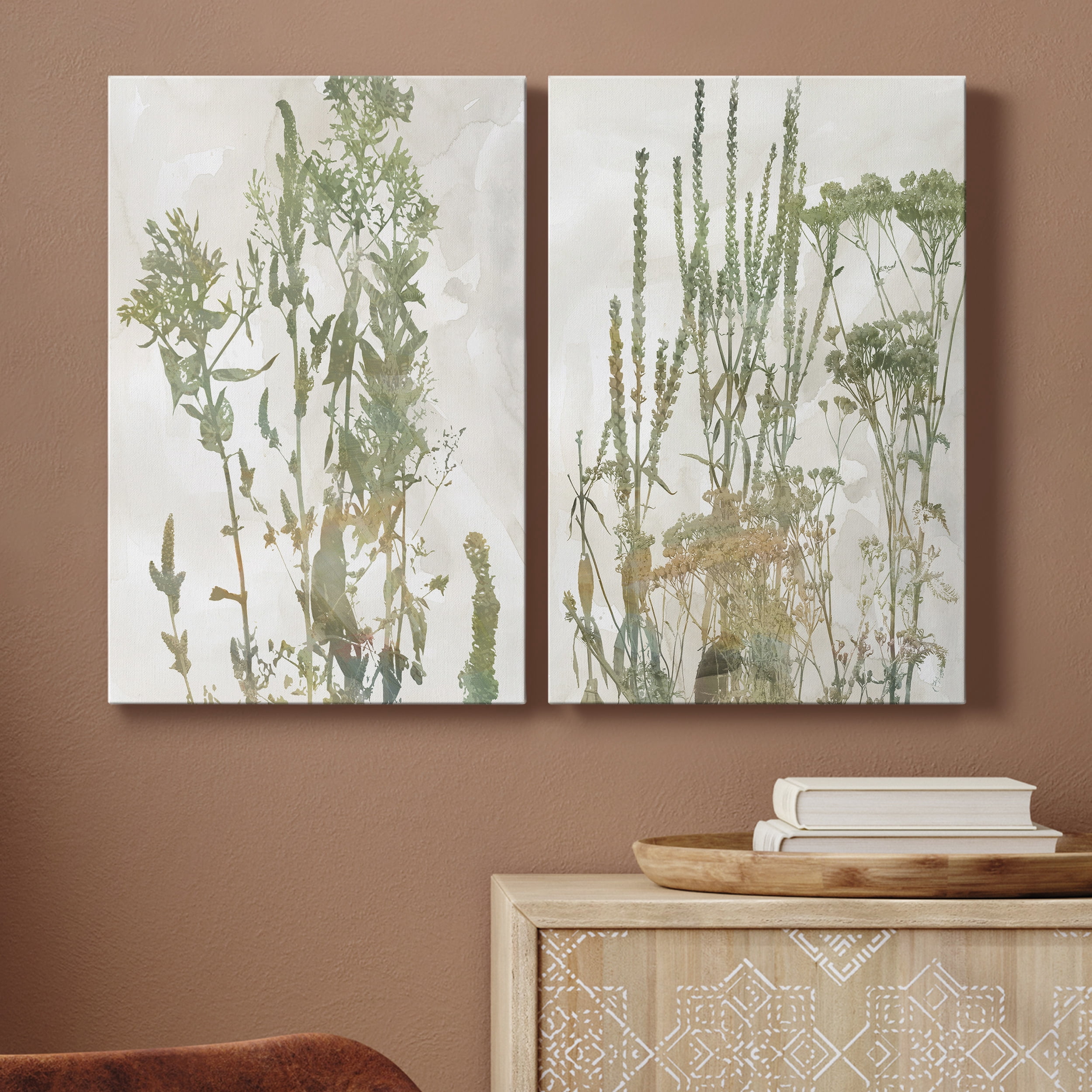 Untamed Garden I Premium Gallery Wrapped Canvas - Ready to Hang - Set of 2 - 8 x 12 Each