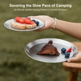 thumbnail image 6 of Yucurem 7.87" Portable Outdoor Camping Tableware, Ultralight Titanium Plate Dish Cookware for Backpacking Hiking Travelling Picnic BBQ, 6 of 8