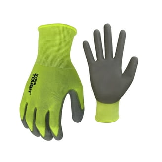 Hyper Tough Performance Grip Gloves, Nitrile Coating, Gray, X