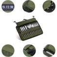 thumbnail image 5 of Qucyy Cutlery Storage Bag,Portable Polyester Roll Up Pouch Bag For Forks, Spoons, Chopstick,Water Resistant Storage Kitchen Cooking Utensil Set Travel Organizer, Army Green Army Green, 5 of 5