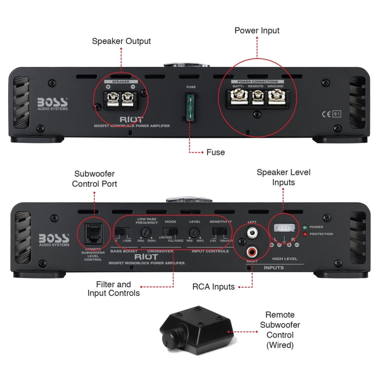 BOSS Audio Systems R1100MK 1100 Watt Monoblock Car Amplifier, 8