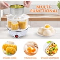 thumbnail image 6 of Behome Rapid Electric Egg Cooker 14 Egg Capacity,Double-Layer Lazy Egg Boiler,Multifunction Heated Maker Egg Poacher & Vegetable Steamer, 6 of 7