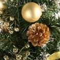 thumbnail image 5 of 11.81" Mini Small Little Tabletop Prelit Christmas Tree Decorated with Ornaments Multi-Colored Lights Artificial Green Tree, 5 of 8