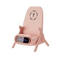 thumbnail image 4 of Mini silla con cargador inalámbrico, portátil, adorno de mesa con función de altavoz Rosa, 4 of 9