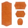 thumbnail image 2 of Home Weavers Waterford Collection 100% Cotton Non-Slip Bathroom Rug Set Machine Washable Toilet Lid Cover, Bath Rug, Bathroom Rug, Runner, Terracotta Color 4 Piece Bath Rug set, 2 of 8