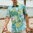 thumbnail image 2 of Mens Hawaiian Shirts Short Sleeve Button Down Ocean Wave Print Aloha Shirts Casual Summer Beach Shirts, 2 of 5