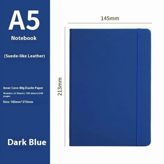 Lined Journal Notebook, Deep blue 200 Pages, Thick Paper, Hardcover-Hardcover Lined Journal Notebook