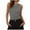 Gray, variant on Npasoilc Summer Tank Tops for Women Knitted Sleeveless Round Neck Blouse Solid Color Casual Slim-Fit Tops