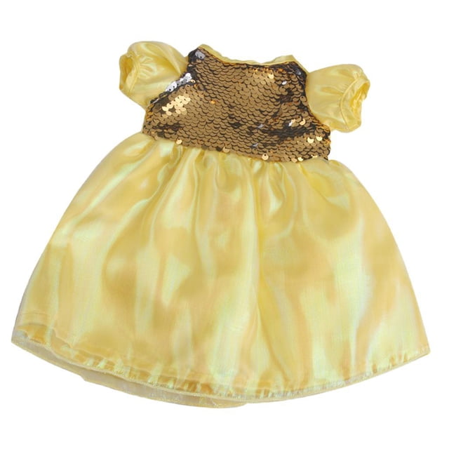 American Doll Dress Outfits 43cm Baby Dolls 18 '' Girl Fashion Daily Dress up Amarillo Zulema Falda de muñeca americana