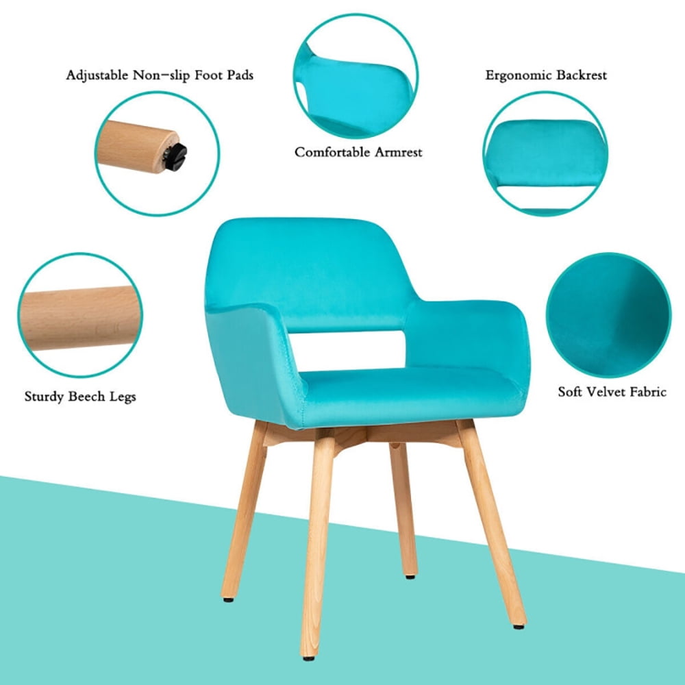 Finihen Accent Chairs, Set of 2 Modern Accent Armchairs, Modern Upholstered Living Room Chair, for Bedroom, Office, Cafe, Blue Finihen Accent Chairs, Set of 2 Modern Accent Armchairs, Modern Upholstered Living Room Chair, for Bedroom, Office, Cafe, Blue
