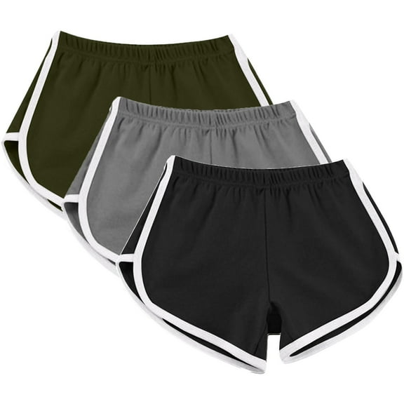Workout Shorts Sevevn 3PC Women's Casual Summer Sports Shorts Workout Yoga Shorts Active Shorts