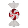 thumbnail image 1 of Vickerman M153003 18,5 Po Rouge &amp; Blanc Plat Tourbillon Candy Glitter Ornement de Noël, 1 of 2