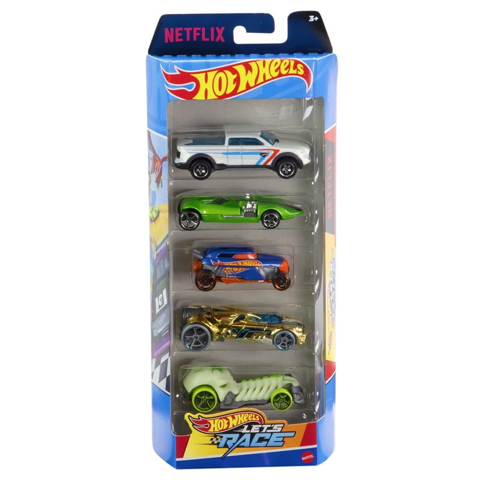 Original Hot Wheels 5 Car Pack Toys Boys 1/64 Diecast Retro Racers