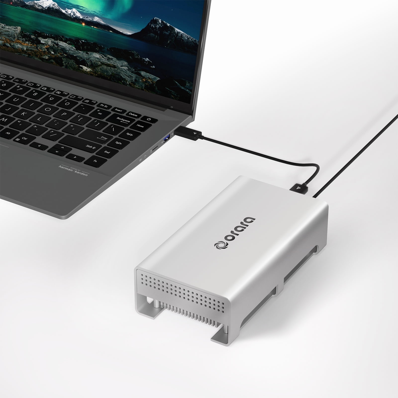 ORARA USB4 40Gbps U.2 SSD Enclosure, Compatible with Thunderbolt 4 to U.2 NVMe SSD Case, Up to 3000Mb/s, Type C to U.2(SFF-8639) PCIe Adapter, External 2.5” U.2 Case for Thunderbolt 4/3/USB3.2/3.1
