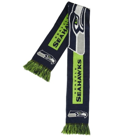 Football Scarf - Forever Collectibles - NFL Adult Big Logo Scarf, Seattle Seahawks