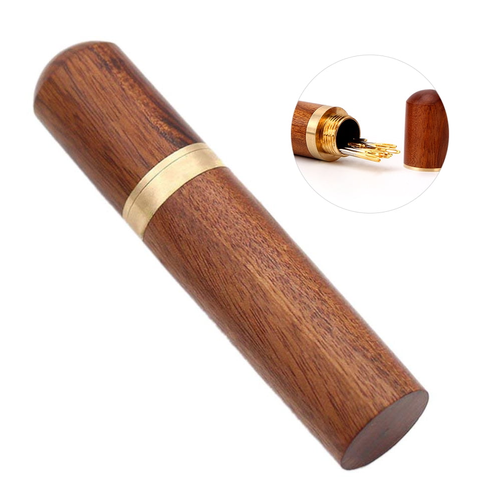 1 pcs* Needle Tube Wooden Needle Storage Tube with Smooth Touch Sewing Supplies 