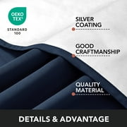 Deconovo Blackout Curtains 84 inch - Thermal Insulated Curtains for Bedroom with Back Silver Coating (52 x 84, Navy Blue, 2 Panels)