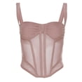 thumbnail image 3 of DuoJiaJ Womens Suspenders Mesh Mesh Slim Suspenders Women Vest Purple S, 3 of 3