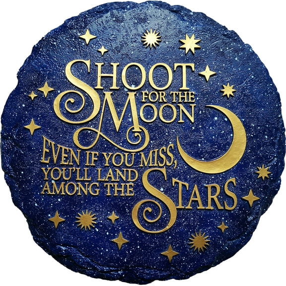 SHOOT FOR STARS STEPPING STONE / DECORATIVE WALL PLAQUE