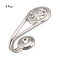 thumbnail image 3 of Soporte de cortina decorativa montado en la pared para ventana plateado 67mm X 30mm X 34mm 4pcs, 3 of 4