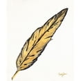 thumbnail image 3 of James, Nola 12x14 Black Modern Framed Museum Art Print Titled - Golden Feathers II, 3 of 5