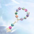 thumbnail image 3 of Pulsera de de con colgante de ángel s cristianos para Yinane Pulsera de cuentas de rosario, 3 of 6