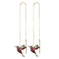 thumbnail image 3 of tredstone 1 Paire Boucles d'Oreilles Colibri pour Femmes Boucles d'Oreilles en Alliage à Enfiler Boucles d'Oreilles Pendantes Boucles d'Oreilles Pendantes Boucles d'Oreilles à Pampilles Boucles d'Oreilles Clous en Strass Rouge, 3 of 9