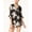 Ivory, variant on Be Bop Juniors Printed Lace Trim Split Sleeve Romper Black Ivory XL