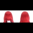 thumbnail image 4 of Peluca de disfraz roja de cobre rizada larga, pelucas de sirena rojas de 80 cm para niñas, peluca roja con ondas rizadas, clips para disfraz de Halloween, 4 of 5