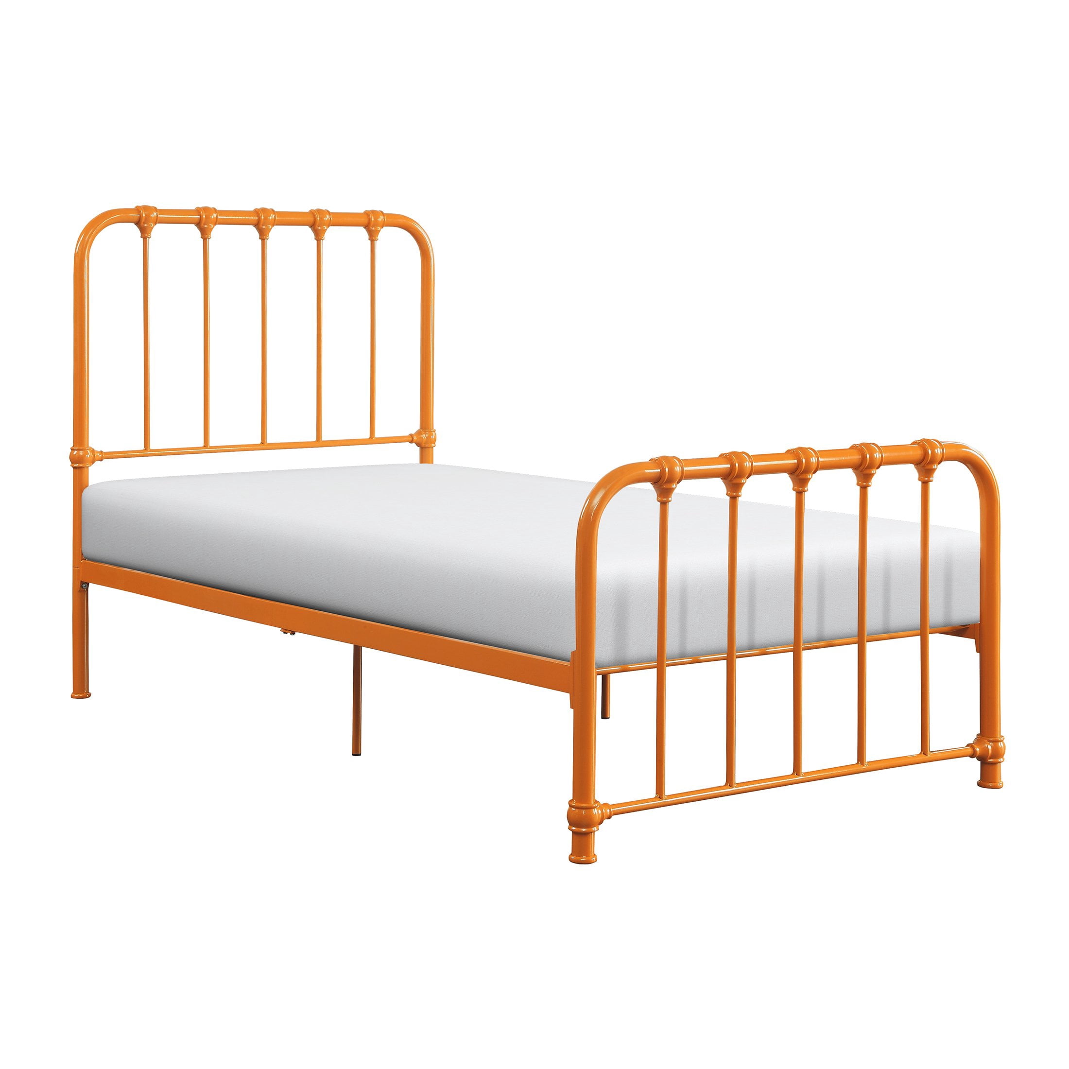 OakvillePark Umatilla Metal Platform Bed, Twin, Orange