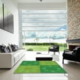 thumbnail image 7 of Ahgly Company Machine Washable Indoor Square Transitional Green Area Rugs, 3' Square, 7 of 7