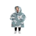 thumbnail image 2 of Wearable Blanket Hoodie for Adults Sherpa All Patterns Oversized Sweatshirt Blanket with Pockets, 2 of 6