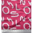thumbnail image 1 of Soimoi Georgette Viscose Fabric Alphabets,Waves & Fish Artistic Print Sewing Fabric Yard 42 Inch Wide, 1 of 1