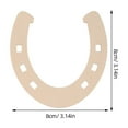 thumbnail image 5 of FRCOLOR 120 pcs  Wooden Scrapbooking Diy Handmade Craft Diy Horseshoe Wood Slice Modeling Wood Cutout, 5 of 8