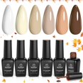 thumbnail image 1 of Set de esmaltes de uñas en gel Beetles Brown Nude, 6 colores, 7,5 ml, 1 of 9