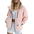 thumbnail image 3 of iHPH7 Travel Rain Coats for Women Packable Hooded Jacket Women Windbreaker Jacket Women Lightweight Rain Jacket Women Workout Jackets for Woman Fall Fashion Hiking Rain Jacket Women Pink L, 3 of 8