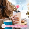 thumbnail image 4 of ACDANC 4Pcs Cat Paw Straw Covers for 40 Oz Tumbler Cups, Reusable Silicone Straw Tip Toppers for 0.4 Inch/10Mm Straws, Soft Protector Cover, 4 of 7