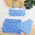 thumbnail image 5 of CAUYDY Tween Girls 3 Pcs Bathing Suit Teen Girls Bikini Set with Cover Up Skirt 6T 7T 8T 9T 10T 11T 12T 13T 14T 15T Girls Summer Swimwear Kid Girls Swimsuit (Sizes 11-12 Years,D01-Blue), 5 of 8