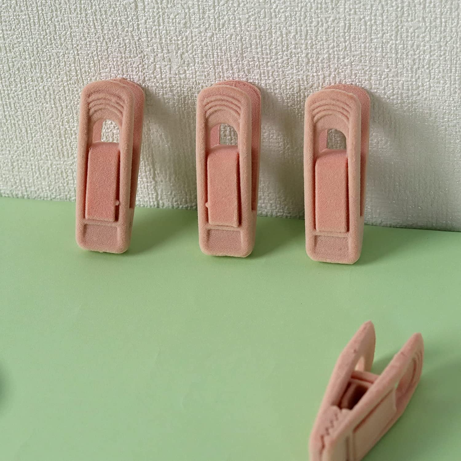 Light Pink Velvet Hangers Strong Finger Clips Perfect for Suits Skirts Pants and Baby Clothes