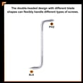 thumbnail image 5 of Uxcell Offset Screwdriver PH2/SL6 Phillips Slotted Head Right Angle 90 Degree Screw Driver Double Ended Z-type Hand Tool for Home Appliance Repair, 5 of 7