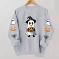 thumbnail image 6 of Women's Halloween Ghost Pumpkin Sweatshirts Long Sleeve Graphic Pullover Sweaters Crewneck Casual Fall Shirts Holiday Tops, 6 of 8
