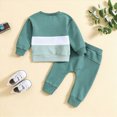 thumbnail image 7 of Xudanell Toddler Baby Boy Fall Clothes Long Sleeve Color Block Crew Neck Sweatshirt + Elastic Waist Pants Cute Kids Winter Outfits, 7 of 7