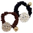 thumbnail image 4 of unbranded 2Ud Ponytail Holder Hair Band Con De Pedrería Para Uso Diario Y Fiesta, 4 of 8