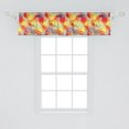 thumbnail image 2 of Ambesonne Floral Window Valance, Art Watercolor Aster Flowers, 54" X 12", Orange Pale Khaki and Rose, 2 of 3