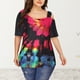 thumbnail image 2 of Camiseta con estampado de corte superior de talla grande y cuello redondo informal a la moda para mujer Fridja  czfsfas1113, 2 of 8