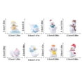 thumbnail image 3 of Dollhouse Creative Christmas Micro Landscape DIY White Desktop Knick-Knack Cartoon Snow Man Doll Miniature Snowman Statue Mini Snowman Figurine 6, 3 of 8